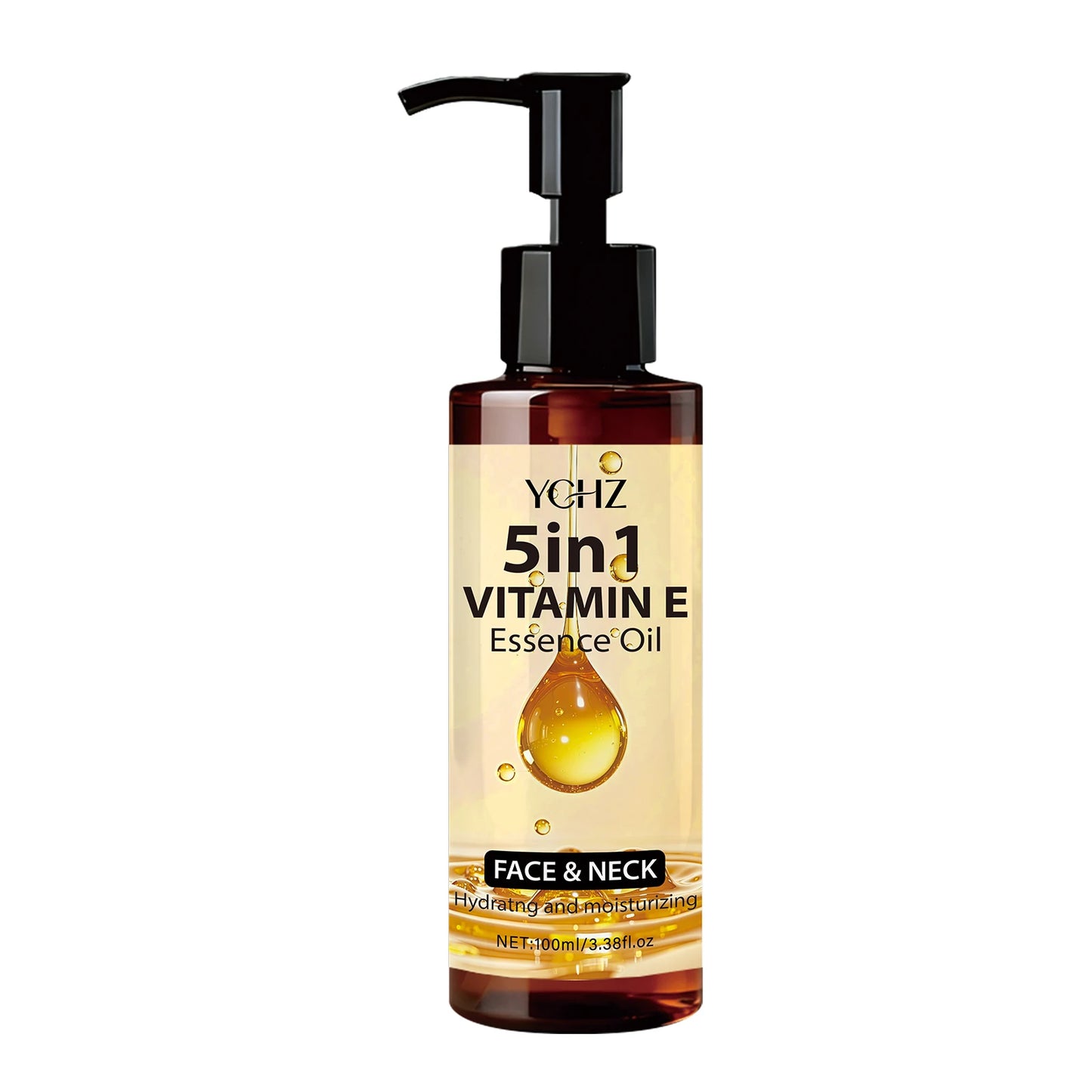 Vitamin E Essential Oil--Natural Multi-Plant Extract, Facial and Neck Massage Oil, Massage and Skincare Essence Suitable for Face, Neck, and Body, Moisturizing, Hydrating, Firming, Nourishing, Lightweight Formula